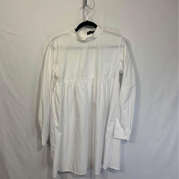 WOMAN’S white dress shirt tunic dress. Size 8. Back zipper. New condition. - Picture 10 of 10
